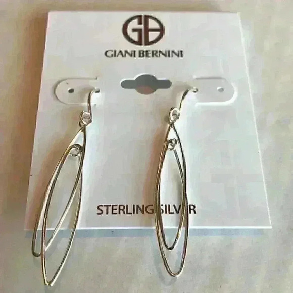 Giani Bernini New Double Oval Drop Earrings - Picture 4 of 8
